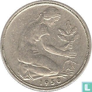 Duitsland 50 pfennig 1950 (F) - Afbeelding 1
