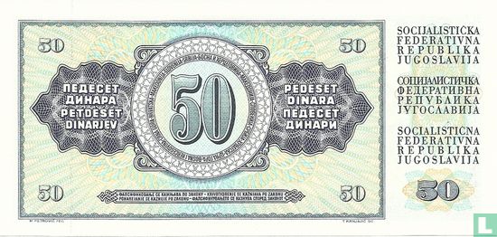Yugoslavia 50 Dinara 1981 - Image 2