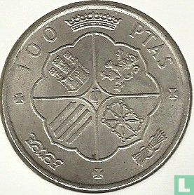 Spain 100 pesetas 1966 (66) - Image 2