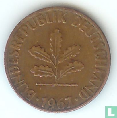 Duitsland 1 pfennig 1967 (G) - Afbeelding 1
