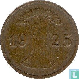 Duitse Rijk 1 reichspfennig 1925 (F) - Afbeelding 1