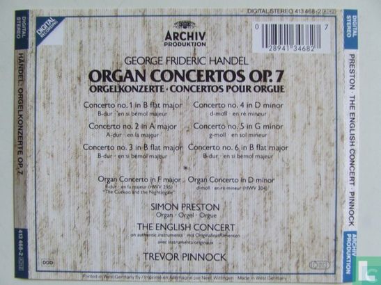 Händel - Orgel Concerten Opus 7 - Afbeelding 3