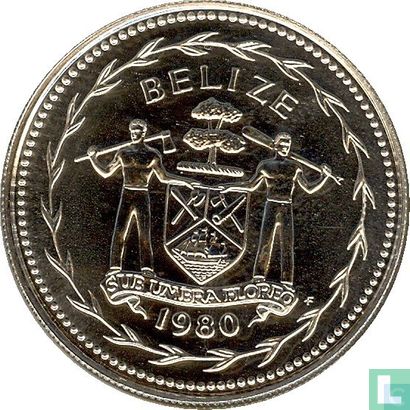 Belize 1 dollar 1980 "Scarlet macaw" - Image 1