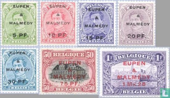 Postage Stamps from 1915-1919, with overprint