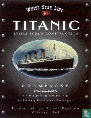 White Star Line Titanic Champagne etiket