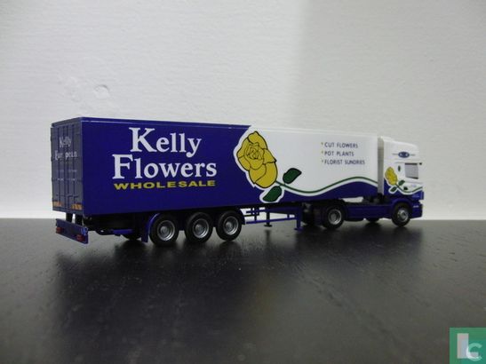 Scania R144 Topline refrigerated semi box trailer 'Kelly Flowers' - Afbeelding 2
