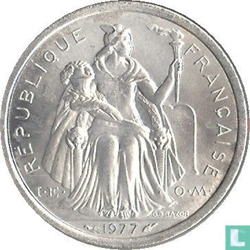 Nieuw-Caledonië 1 franc 1977 - Afbeelding 1