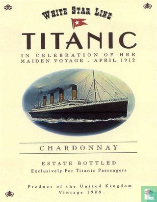 White Star Line Titanic Chardonnay etiket