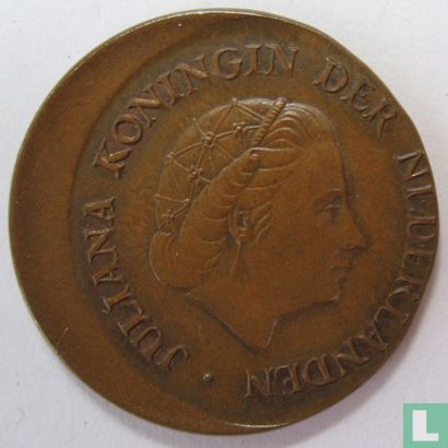 Nederland 5 cent 1969 (haan - misslag) - Afbeelding 2