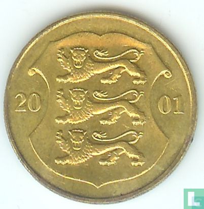 Estonie 1 kroon 2001 - Image 1