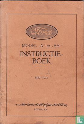 Ford Model A en AA Instructie-Boek - Image 1
