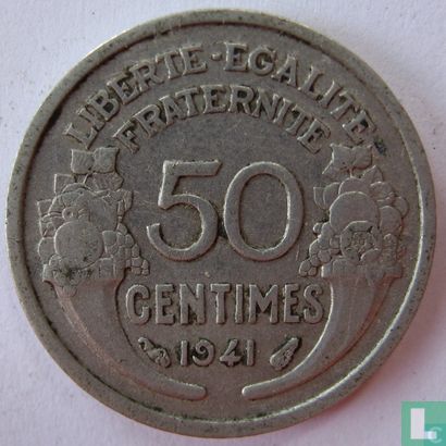 Frankrijk 50 centimes 1941 (aluminium) - Afbeelding 1
