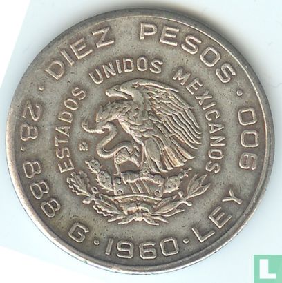 Mexico 10 pesos 1960 "150th anniversary War of Independence" - Image 1