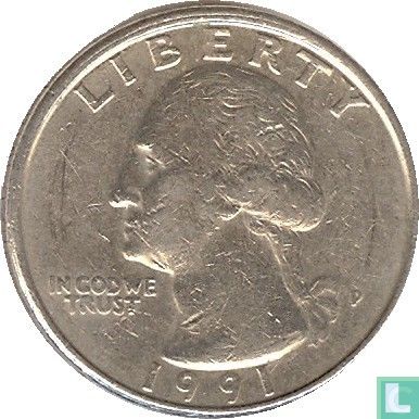 Verenigde Staten ¼ dollar 1991 (P) - Afbeelding 1