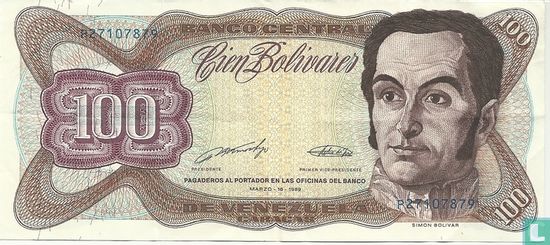 Venezuela 100 Bolívares 1989 - Afbeelding 1