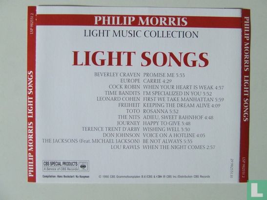 Philip Morris - Light songs - Afbeelding 2