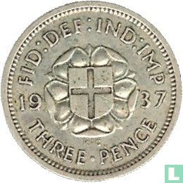 Vereinigtes Königreich 3 Pence 1937 (Typ 1) - Bild 1