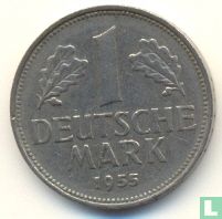 Allemagne 1 mark 1955 (F) - Image 1