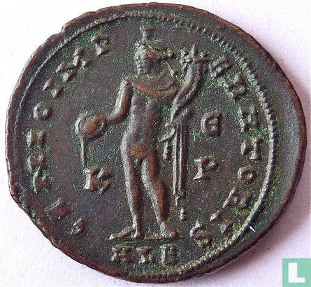 Romeinse Keizerrijk, AE Follis, 305-3011 AD, Galerius, Alexandria, 308-310 AD - Afbeelding 1
