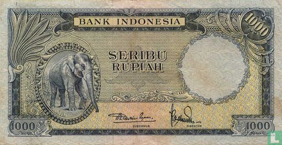 Indonesia 1,000 Rupiah ND (1957) - Image 1