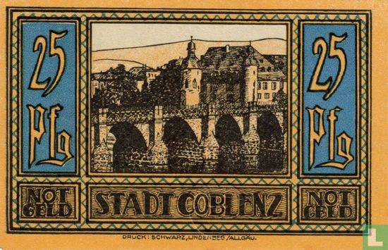 Coblence, Ville - 25 Pfennig 1921 - Image 2