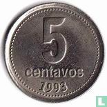 Argentinien 5 Centavo 1993 (Kupfer-Nickel - Typ 2) - Bild 1