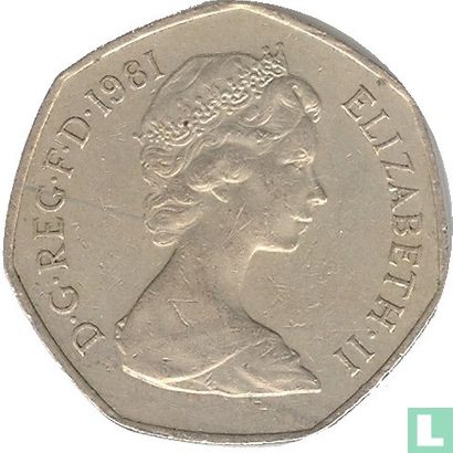 Verenigd Koninkrijk 50 new pence 1981 - Afbeelding 1