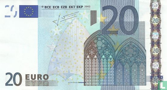 Eurozone 20 Euro G-G-T - Afbeelding 1