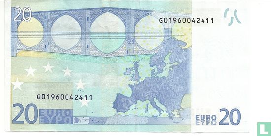 Eurozone 20 Euro G-G-T - Afbeelding 2