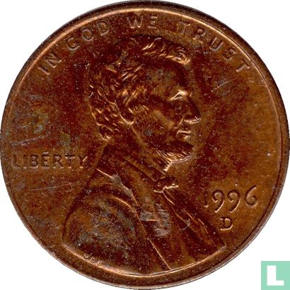 États-Unis 1 cent 1996 (D) - Image 1