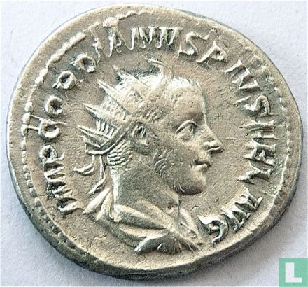 Romeinse Keizerrijk Antoninianus van Keizer Gordianus III 243-244 n.Chr - Afbeelding 2