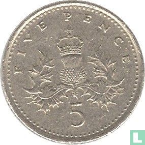 United Kingdom 5 pence 1992 - Image 2