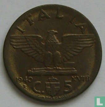 Italien 5 Centesimi 1940 - Bild 1