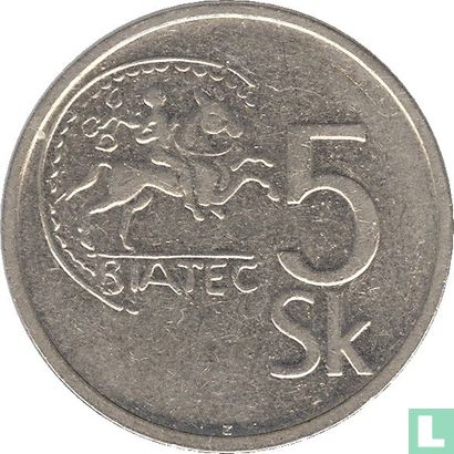 Slowakei 5 Korun 1993 - Bild 2