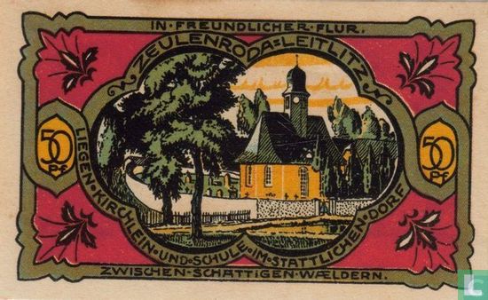 Zeulenroda, Stadt - 50 Pfennig (2) 1921 - Bild 1