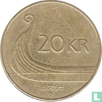 Norwegen 20 Kroner 1994 - Bild 1