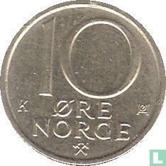 Norwegen 10 Øre 1986 - Bild 2