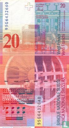 Schweiz 20 Franken 1995 - Bild 2