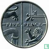 United Kingdom 5 pence 2008 (type 2) - Image 2