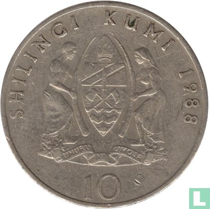Tanzania 10 shilingi 1988 - Afbeelding 1