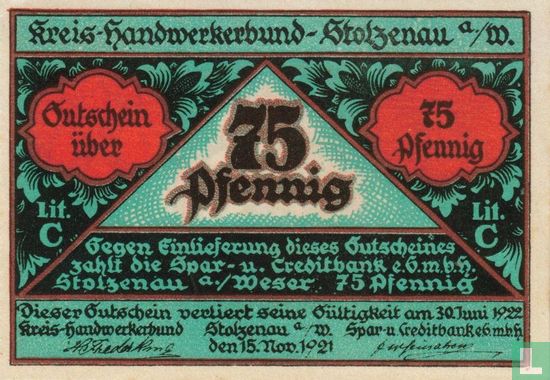 Stolzenau, Kreis - 75 Pfennig (1) 1921 - Image 1