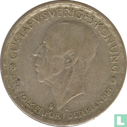 Suède 1 krona 1945 (G) - Image 2