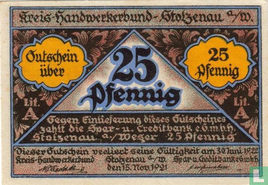 Stolzenau, Kreis - 25 Pfennig (1) 1921 - Afbeelding 1
