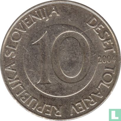 Slovenia 10 tolarjev 2004 - Image 1