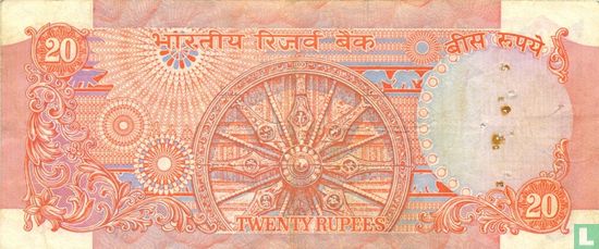 India 20 Rupees (A) - Afbeelding 2