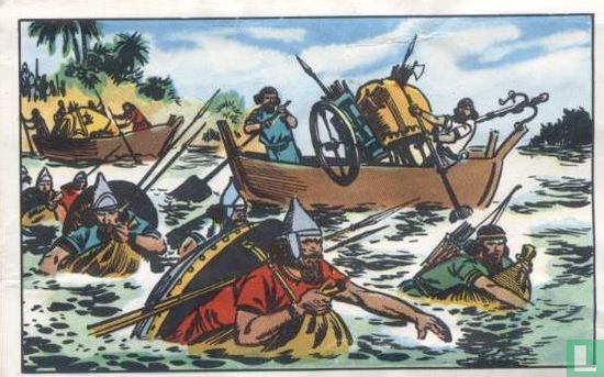De Assyrische soldaten steken een rivier over - Bild 1