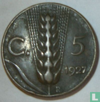 Italie 5 centesimi 1927 - Image 1