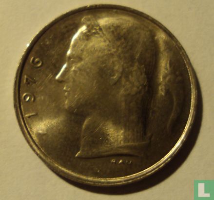 Belgium 1 franc 1976 (NLD) - Image 1