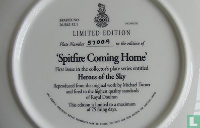 Wandbord Spitfire komt thuis Royal Doulton - Image 2