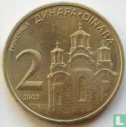 Serbie 2 dinara 2003 - Image 1